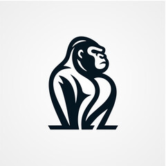 gorilla idea logo design concept vector icon © rifai_art