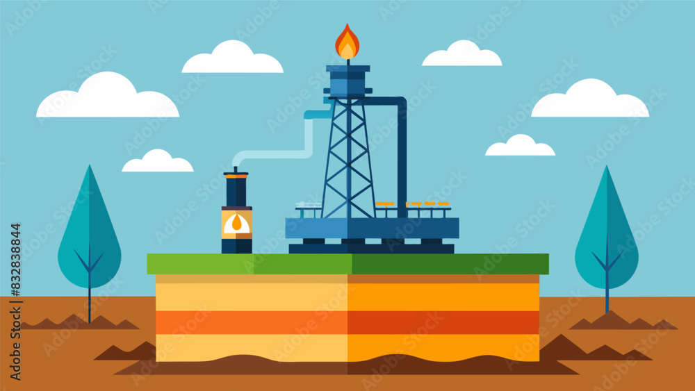 Poster the completion of a successful shale gas layer drilling project with the well capped and ready to pr