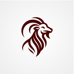 goat idea logo design concept vector icon