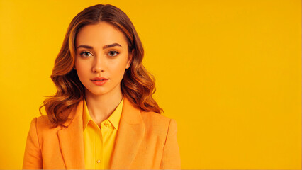 A woman with a serious expression, exuding an air of confidence and professionalism. Her poised stance and focused gaze make this image perfect for portfolios, billboards, or posters.