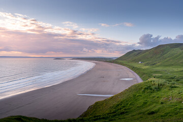 Rhossili Beach, Gower, Wales, United Kingdom. 