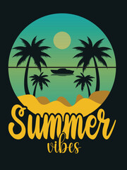 Obraz premium Summer vibes T-Shirt Design