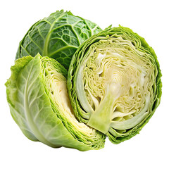 Obraz premium Iceberg lettuce isolated on transparent background