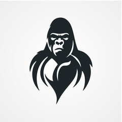 gorilla idea logo design concept vector icon