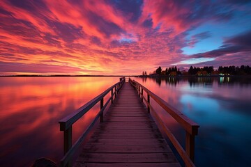 Fototapeta premium Sunsets and sunrises - Generative AI