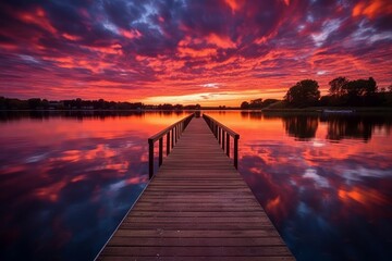 Fototapeta premium Sunsets and sunrises - Generative AI