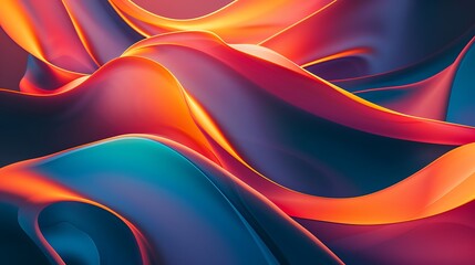 Abstract colorful wavy gradient background.