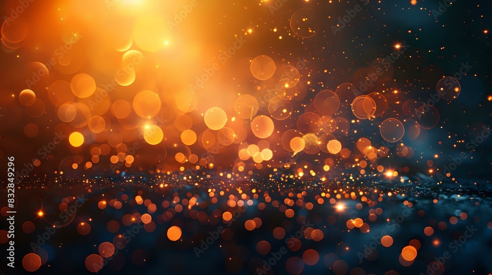 Aufkleber abstract bokeh background with warm and cool tones, perfect for design and artistic themes. ideal fo
