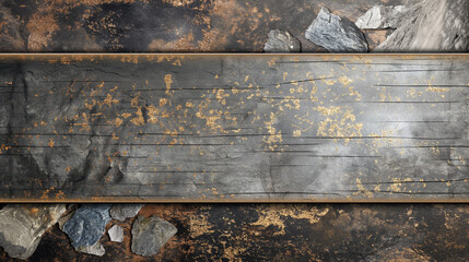 Fototapeta premium Natural stone and wood background.