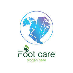 Foot care logo design simple concept Premium Vector
