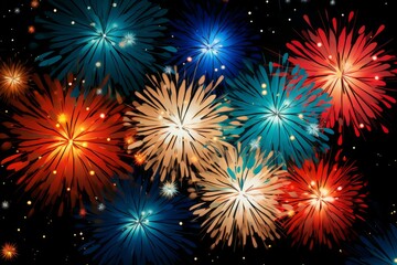 Naklejka premium Fireworks - Generative AI