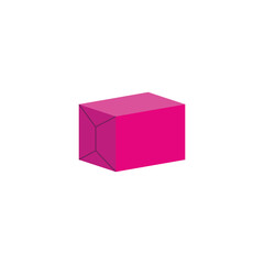 pink box simple symbol logo vector