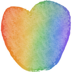 Pride month rainbow element heart 