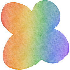 Pride month rainbow element flower 