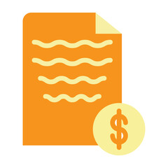 Invoice Vector Flat Icon Design