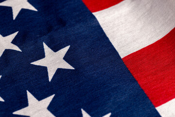 part of the American flag with stars and red and white stripes