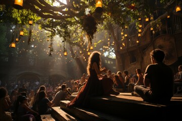 Fototapeta premium Outdoor concerts - Generative AI