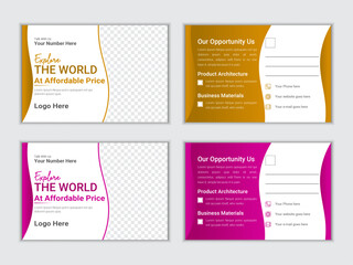 modern real estate post card for home sell.