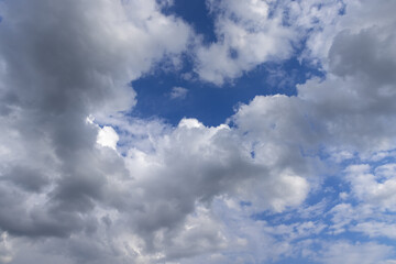 cloudy weather sky with clouds of white and gray
