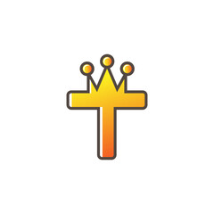 Letter T crown logo for Queen sign, beauty, fashion. Initial letter T crown logo.
