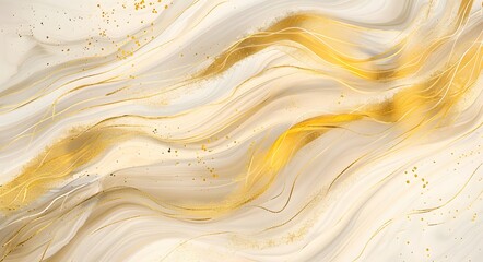 A stunning watercolor abstract background with flowing beige flecks and gold lines forming an intricate pattern.