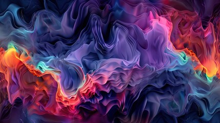 Dynamic waves of vibrant abstract colors
