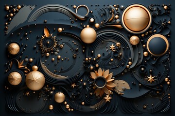 abstract geometric background with wavy and twisty forms