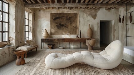 rustic wabi-sabi dcor, embrace rustic wabi sabi design in a modern urban apartment with organic shapes and raw finishes in furniture and decor items for a natural aesthetic