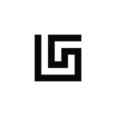 Obraz premium Letter LS square geometric symbol simple logo vector