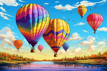 Hot air balloons - Generative AI