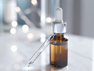 Naklejka premium A highend facial serum with a dropper