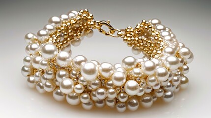 Fashion accessory bracelet crafted from pearls