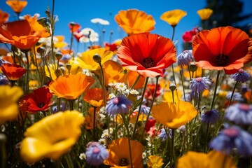 Obraz premium Wildflowers - Generative AI