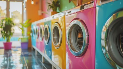 Coin operated washing machine businessA laundromat with free Wi-Fi and coin-operated washing machines.
