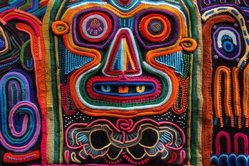 Panama Mola Tapestry 