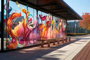 Obraz premium Outdoor art installations - Generative AI