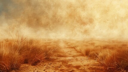 wild west desert landscape, vintage-inspired desert landscape with rolling tumbleweeds and vast plains, capturing the essence of the wild west in an abstract background