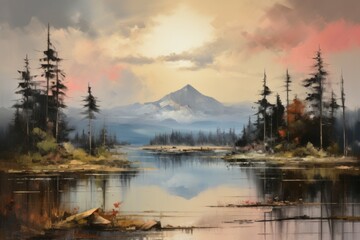 Lakeside reflections - Generative AI