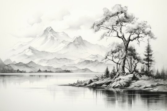 Lakeside reflections - Generative AI