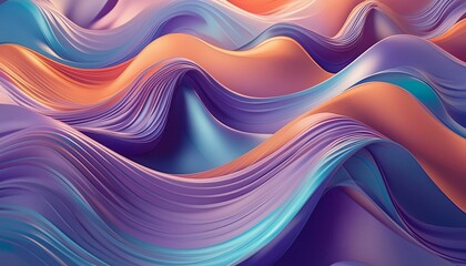 Fototapeta premium An abstract dynamic ribbon background that imitates cloth folders in colors of 90th