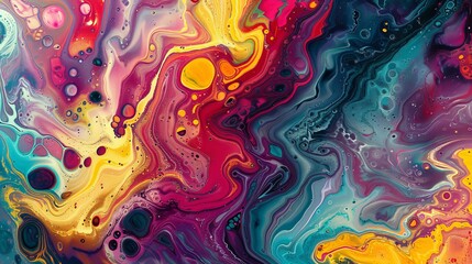Vibrant Abstract Background with Swirling Patterns and Textures