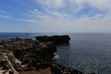 some cliffs ot the island of malta in the mediterranean sea