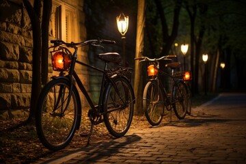 Obraz premium Vintage bicycles - Generative AI