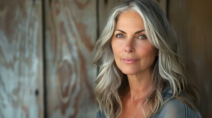 Fototapeta premium Beautiful Mature Woman with Skincare