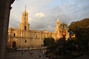Fototapeta premium Basilica Cathedral of Arequipa, Arequipa, Peru