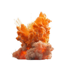High Explosion Thick Smoke and Orange Fire