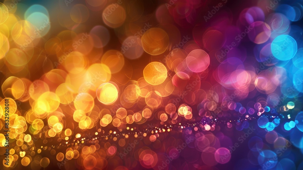 Poster abstract background with shimmering colored light texture