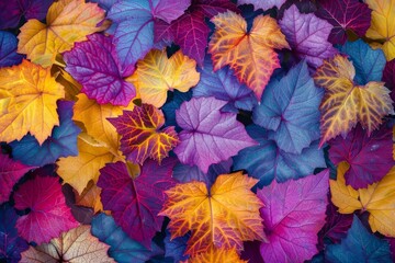 vibrant background of colorful coleus leaves natural texture and pattern photo set
