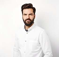 Obraz premium portrait of a man, person, people, shirt, businessman, face, men, smile, guy, looking, casual, one, standing, smiling