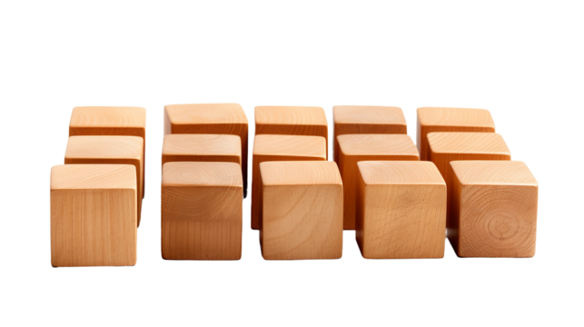 wooden domino effect